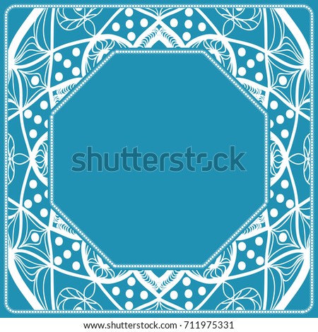 design decorative frame for cutting. vector illustration. lace ornament for border