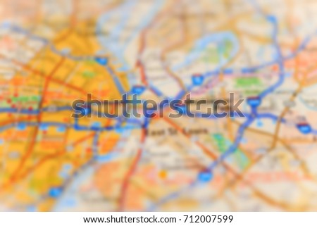 concept of travel. blurred background map