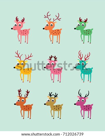cute deer graphic vector