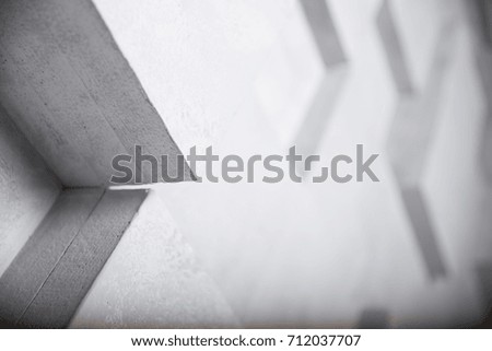 Abstract image of white cubes background, selective focus.