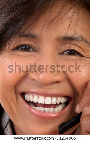 portrait of a happy smiling young Asian woman