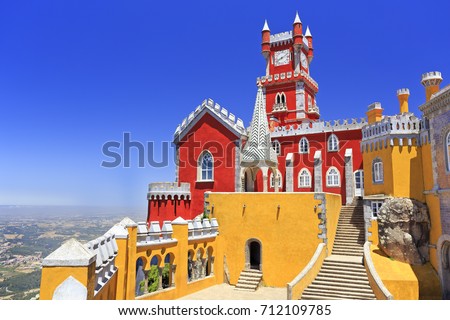 Pena Palace in Sintra, Portugal Royalty-Free Stock Photo #712109785