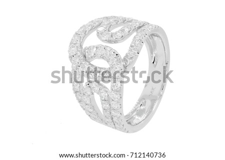 ring with diamonds in white gold, wedding ring band