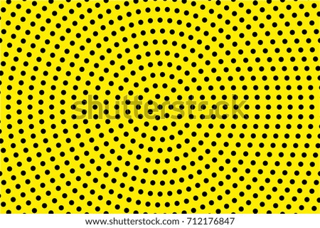 Comic pattern. Halftone background. Black, yellow color. Dotted retro backdrop, panels with dots, points, circles, rounds. Design element for web banners, posters, cards, wallpaper, sites.  