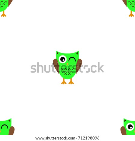 Seamless pattern with owl