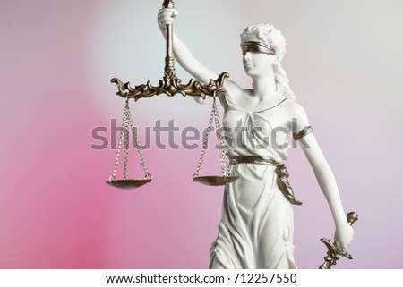 Symbol of law and justice, law and justice concept image