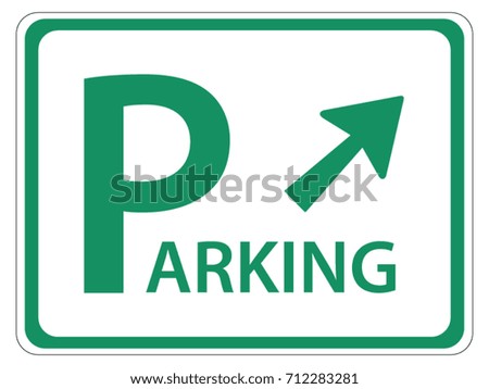 Parking sign with clipping mask