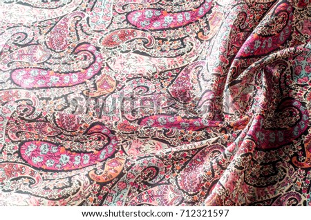 Texture background pattern.  Paisley vintage floral motif ethnic seamless background. Abstract lace pattern. Imitation of a textile factory. Hand-painted colorful wallpaper