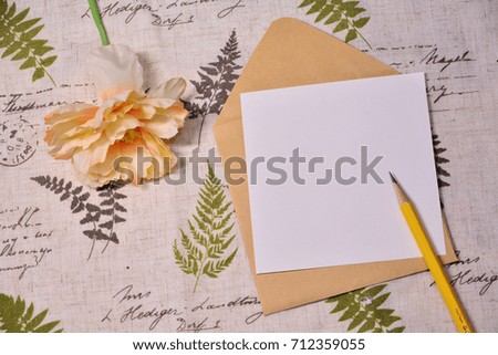  vintage style table & memo pad, Vintage style of the flowers