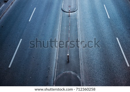 darken traffic road without cars