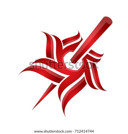 Vector Red Spinning Blaze Logo