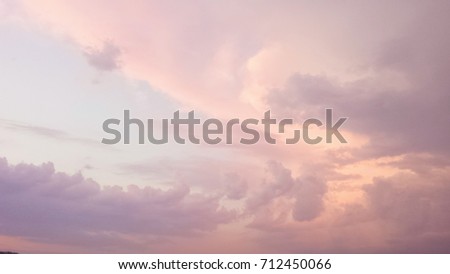 pink and purple sky. clouds at sunset Royalty-Free Stock Photo #712450066