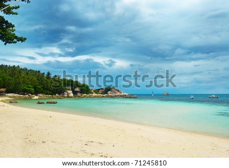 Beautiful tropical white sand beach.