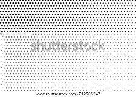 Black and white dotted halftone vector background. Halftone pattern with black dot on transparent overlay. Monochrome dotted vector illustration. Black and white halftone. Pop art dotted texture