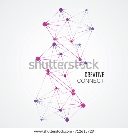 Dynamic concept molecule structure. Abstract technology background.