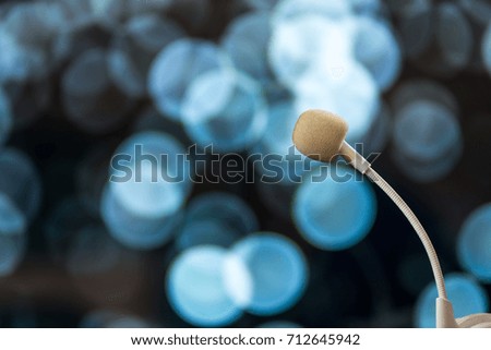 microphone with bokeh background