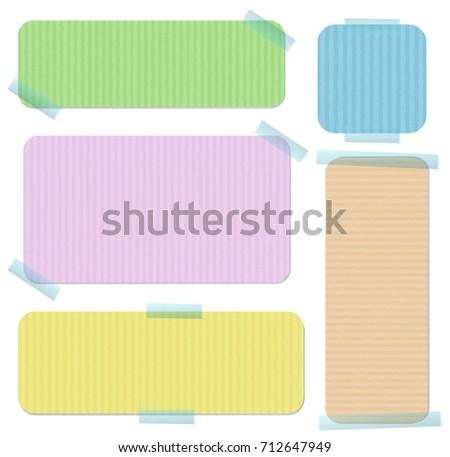 Banner templates in five colors illustration