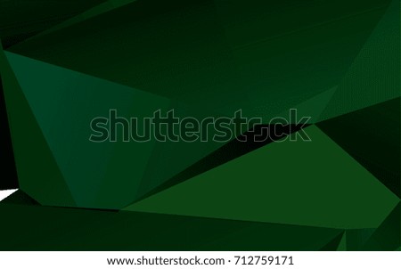 Dark Green vector abstract polygonal background. A sample with polygonal shapes. Brand-new style for your business design.