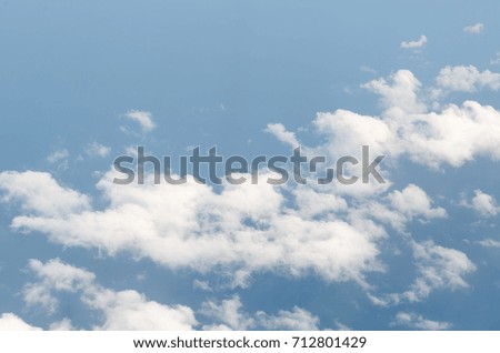The Cloud and Blue sky above the land
