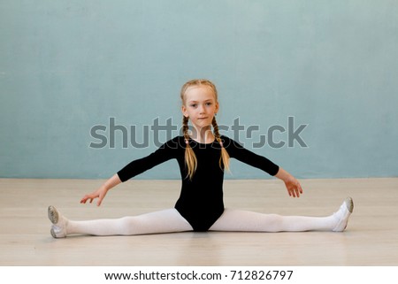 Children's choreography Little ballerina Pretty dancer in the Studio
