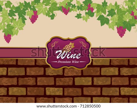 Wine vector vintage background
