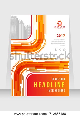 Annual report, broshure, flyer, magazine abstract background, red cover, size template A4. Corporate Presentation, Poster, Website, Portfolio, Banner, Color Book