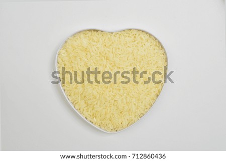 Rice in the heart for good health benefits. And reduce the risk of disease.