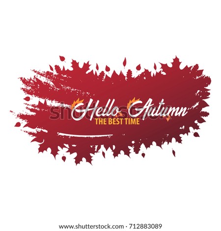 Autumn fall logo and Emblem. Vector Illustration