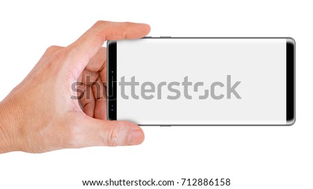 Hand Hold Big Screen Smartphone for snapping a picture