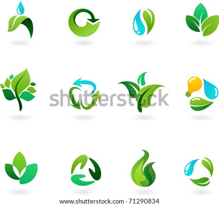 Nature and environment icon set