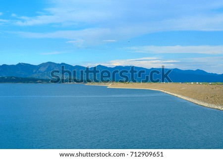 lake View Dam Road Mountain Range 