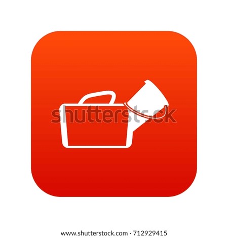 Medical bag icon digital red for any design isolated on white vector illustration
