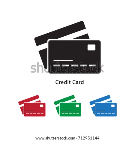 Credit card icon vector illustration.