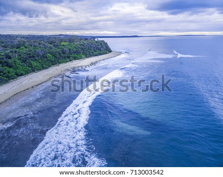 Ocean beach - aerial drone photography