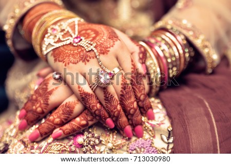 Mehndi hands Royalty-Free Stock Photo #713030980