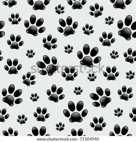 Dog's Footprints-Seamless Pattern