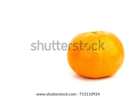 Mandarin oranges on white background isolated with copy space