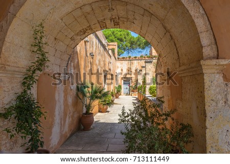 Picture of entrance in the old greek city