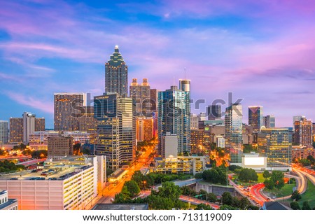 Atlanta, Georgia, USA downtown city skyline. Royalty-Free Stock Photo #713119009
