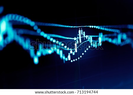 Financial data on a monitor as Finance data concept. Analytics Report Status Information Analysis Chart Graph in digital screen. Business analyzing financial statistics displayed on the tablet screen. Royalty-Free Stock Photo #713194744