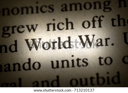 Word world war in the text