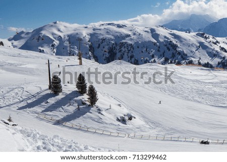 view of Alps in Zillertal valley, Tyrol, Austria