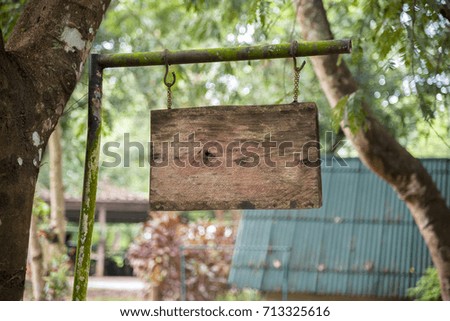 blank wood sign board