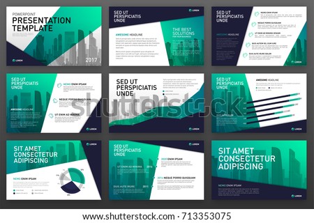 Business presentation templates with infographic elements. Use for ppt layout, presentation background, brochure design, website slider, corporate report.