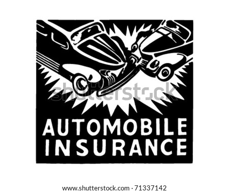 Automobile Insurance - Retro Ad Art Banner