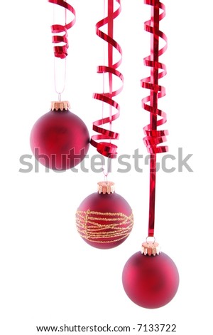 Red christmas balls Royalty-Free Stock Photo #7133722