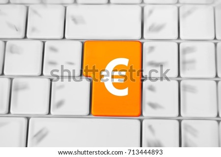 euro sign on a keyboard