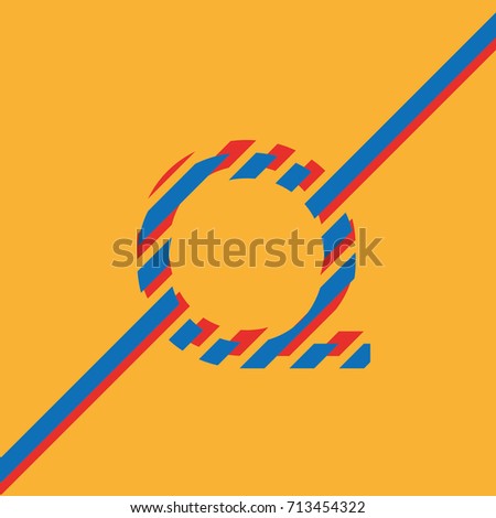 letter Q uppercase vector from lines