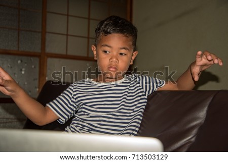 Boy and computer