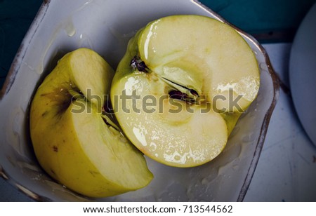 Rosh ha Shanah (Jewish New Year) traditional dish  - apples with honey for good and sweet year. 